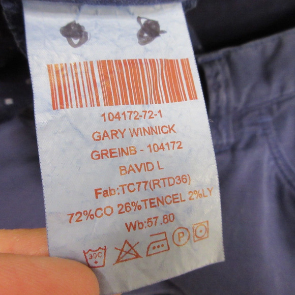 Borelio Mens 5-Pocket Chino Pants size 36‎ x 30 Straight Leg Grenier's Blue - Picture 2 of 12